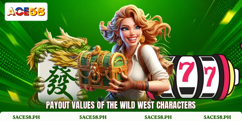 Payout values of the wild west characters