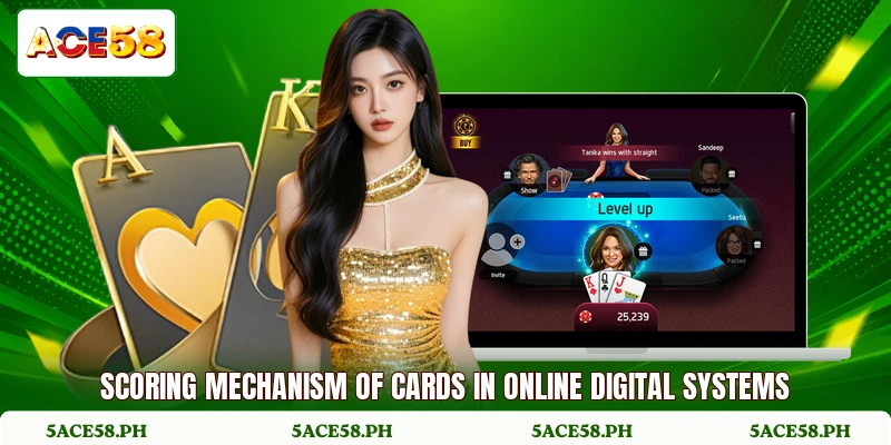 Scoring mechanism of cards in online digital systems