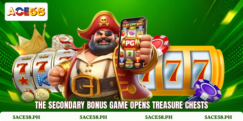The secondary bonus game opens treasure chests The secondary bonus game opens treasure chests