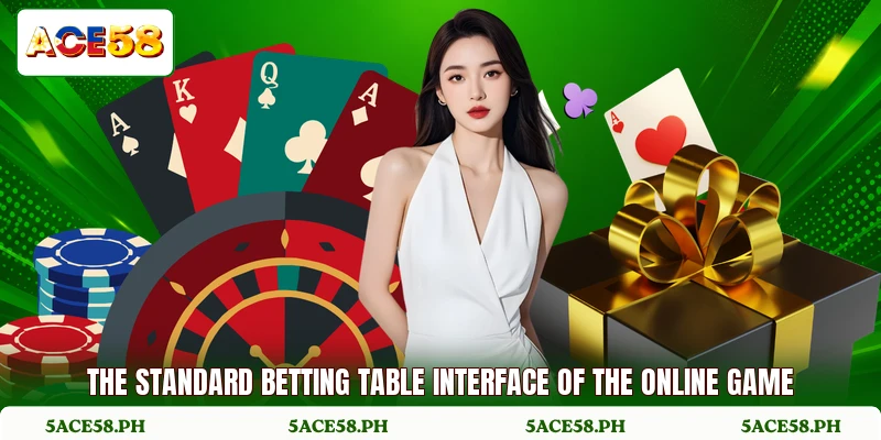 The standard betting table interface of the online game